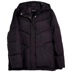 Madewell Black Quilted Puffer Parka Coat